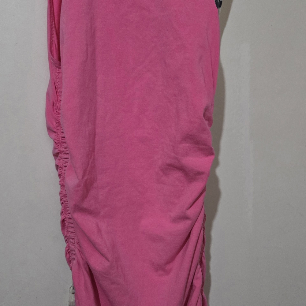 TNA Vibrant Pink Runched Dress